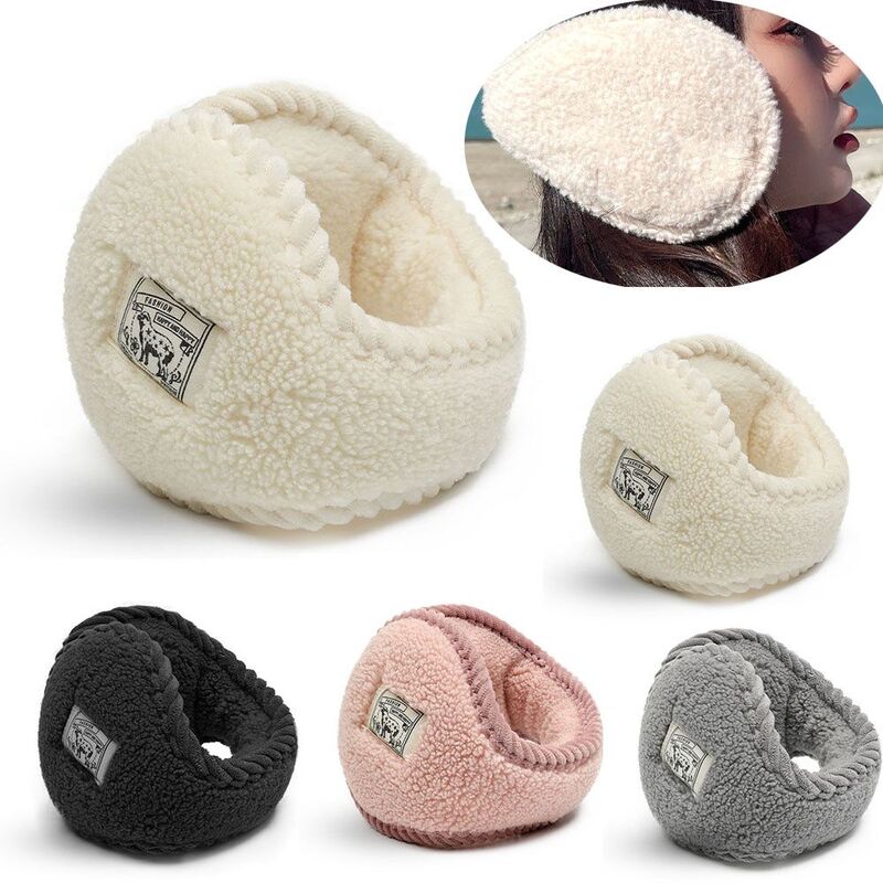 Earmuffs Dustproof Lã De Cordeiro Para Mulheres, Earcap, Ear Muffs Cover, Proteção De Ouvido Quente, Inverno
