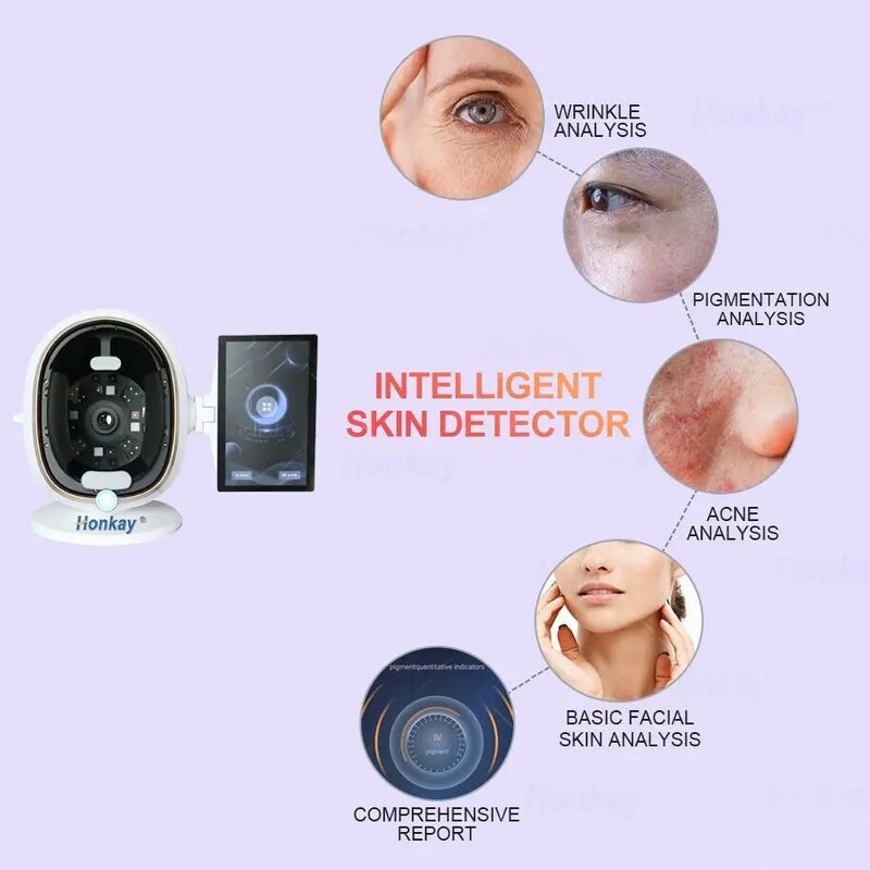 Analizador de piel Facial 3D, cámara Digital, escáner, espejo mágico, Detector Facial, 9 idiomas, máquina de escaneo de análisis de piel, 38 millones
