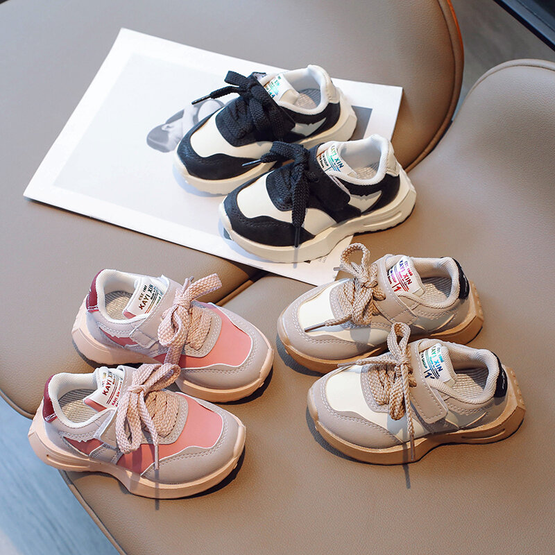 2023 New Classic coreano Soft Girls Casual scarpe sportive Drop Shipping primavera e autunno nuove scarpe da ginnastica per bambini antiscivolo con lacci