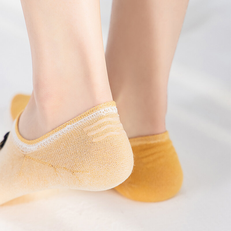5 пар, невидимые короткие носки в Корейском стиле