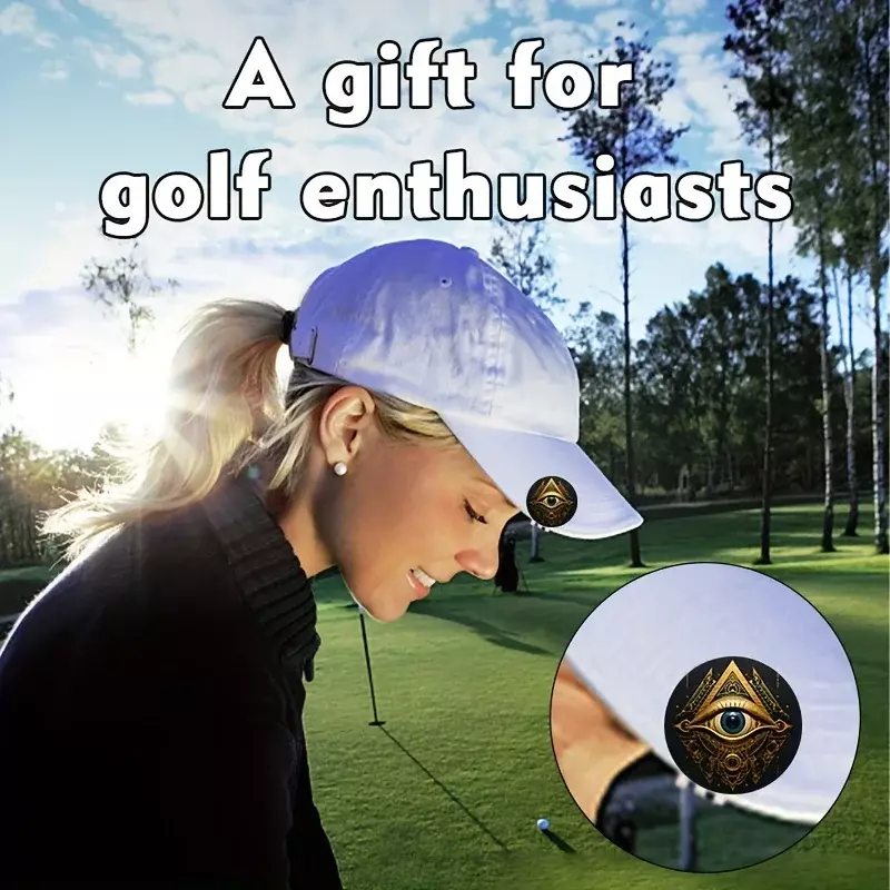 Logo de balle de golf magnétique en métal personnalisé, logo de balle rétro, accessoires d'équipement de golf, cadeau idéal de choix