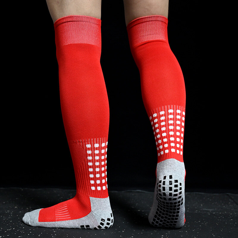 Nieuwe Mannen En Vrouwen Antislip Voetbal Sokken Ademend Knie Hoge Handdoek Bodem Fietsen Wandelen Sport Training Lange Voetbal sokken