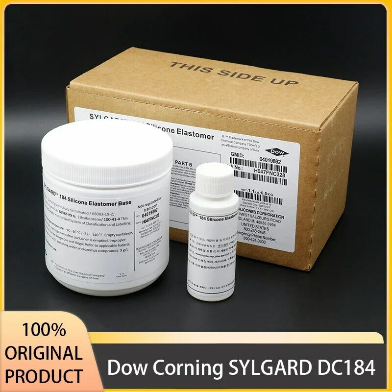 Dow Corning DC184 PDMS полидиметилсилоксан высокопрозрачный оптический клей сильгард184 DC сильгард 184 оригинальный продукт