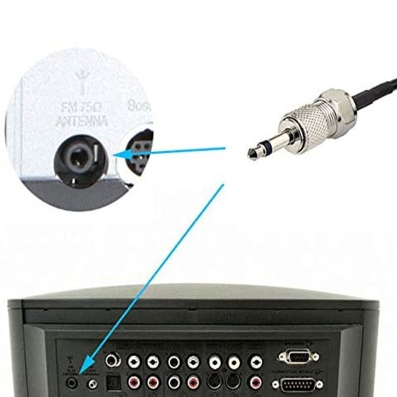 Antena AM/FM con Base magnética para vídeo interior, sintonizador receptor estéreo para cine en casa, 3 adaptadores