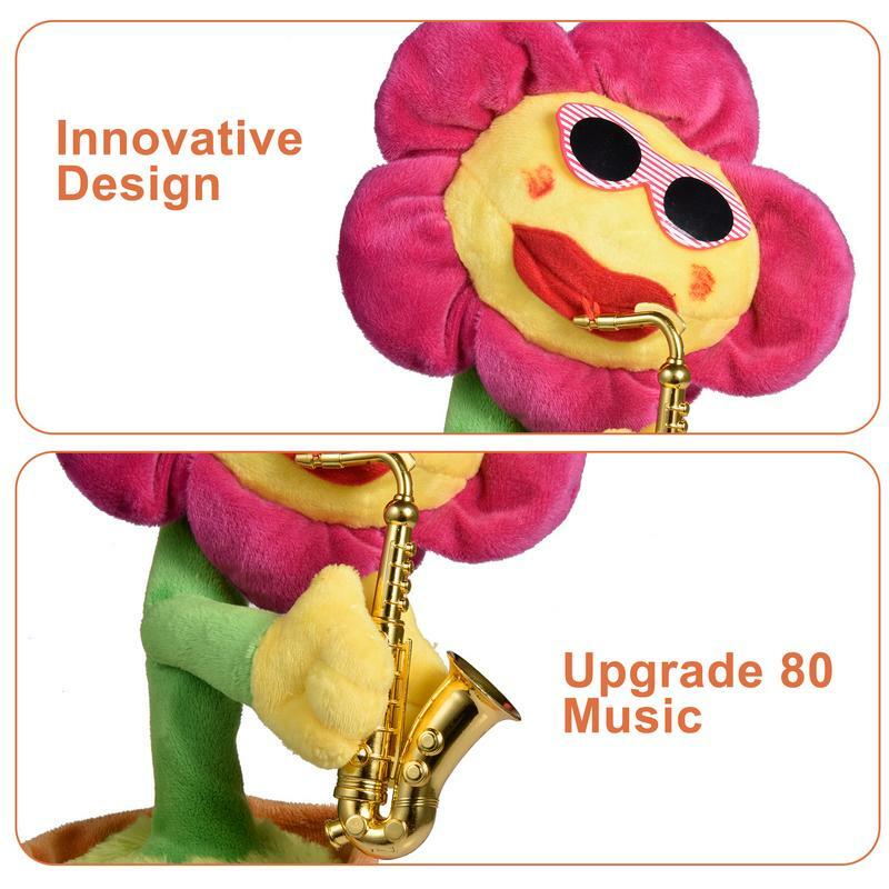 Декоративная игрушка в виде цветка, саксофона с подсветкой