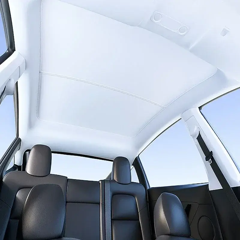 Parasol de techo para Tesla modelo 3 +, parasol de cristal de hielo, protector solar dividido, protección UV, Red de sombra, accesorios de coche, nuevo Modelo 3