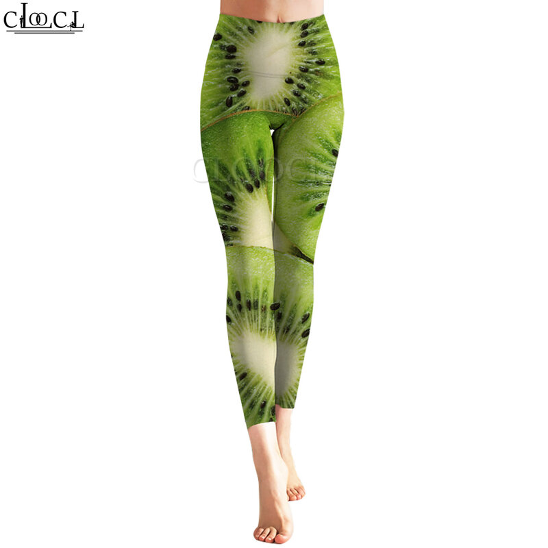 CLOOCL Fashion Casual Women Legging Delicious Kiwi Slices Pattern 3D Printed Trousers for Female Gym Workout Seamless Leggings