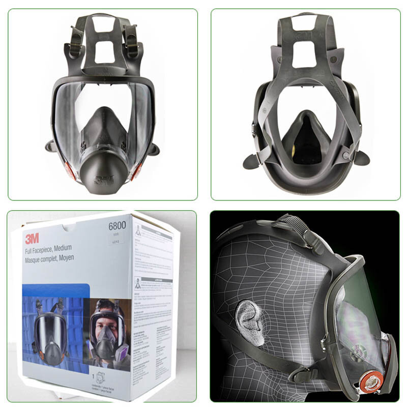 3M 6800 Schilderen Spuiten Respirator Gasmasker Industrie Chemicaliën Met Volledige Gezicht Gasmasker Veiligheid Werk Filter Stof Volledige Gezicht masker Vervan