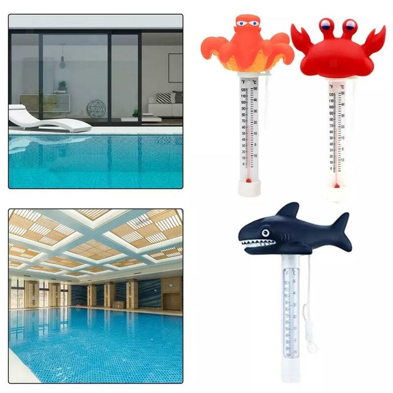 เครื่องวัดอุณหภูมิในสระสัตว์แบบลอยน้ำได้เครื่องวัดอุณหภูมิในบ่อน้ำแบบ kolam renang Bayi กันแตกเครื่องวัดอุณหภูมิสำหรับว่ายน้ำ C5C4