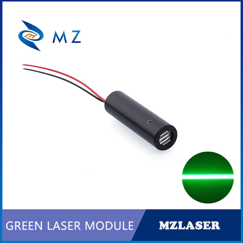 녹색 라인 레이저 D10mm 505nm 30mw 다이버런스 각도 110 도 산업용 등급 ACC 드라이브 회로 레이저 모듈