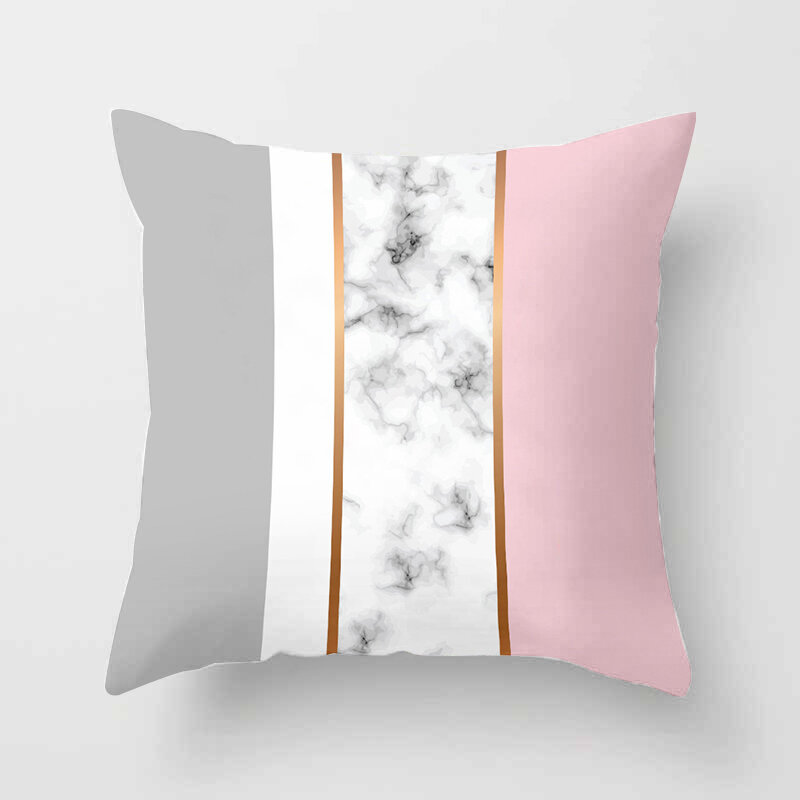 Brief Marble Geometric Sofa Decorative Cushion Cover Pillow Pillowcase Polyester Throw Pillow Home Decor Pillowcover