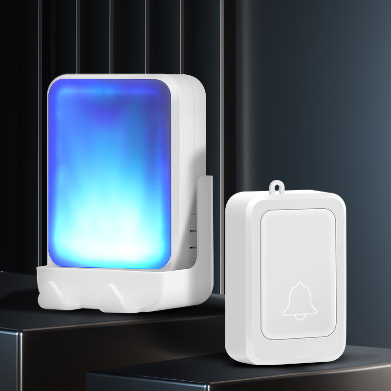 Wireless Remote Doorbell with Flashing Lights and Music for Deaf Individuals and Safety-minded People