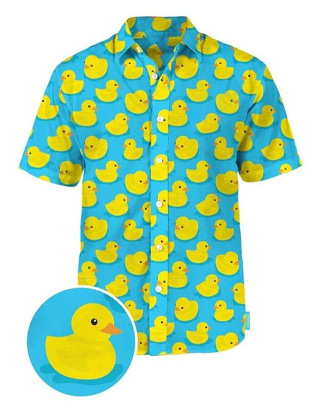 Мужская Летняя гавайская рубашка, рубашка на пуговицах, с рисунком животных и отложным воротником, с 3D-принтом, одежда с короткими рукавами