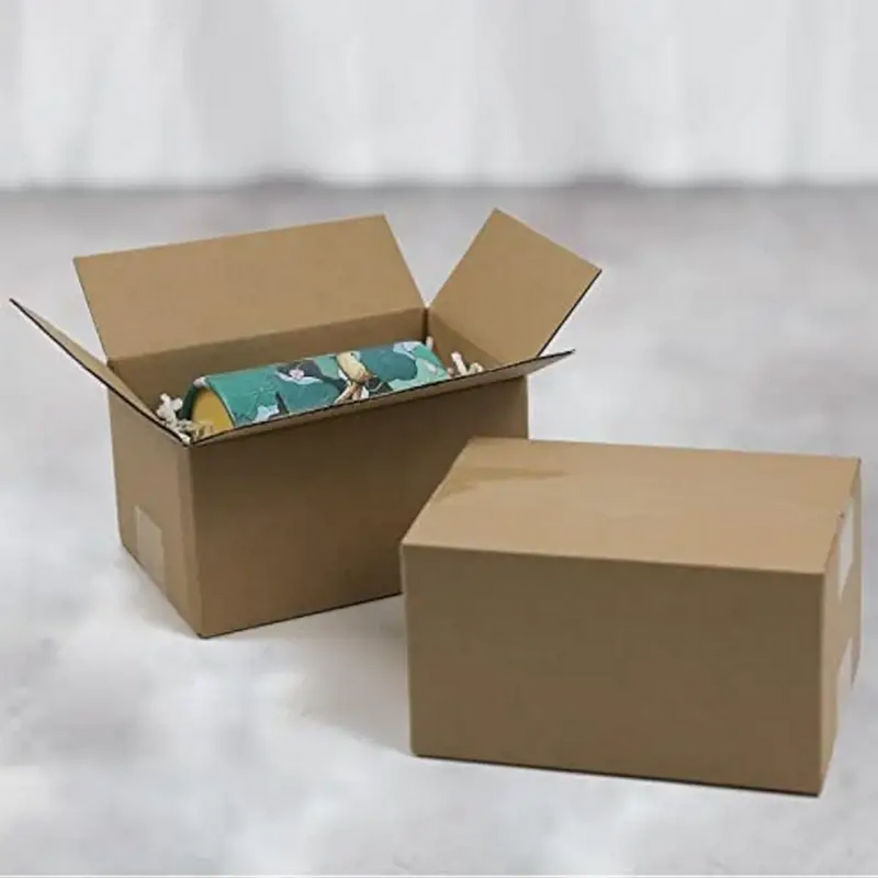 Cajas de envío de artículos pequeños, 5,7x3,3x4,1 pulgadas, pared única, 32lb/sq pulgadas, caja de cartón corrugado marrón con tapas