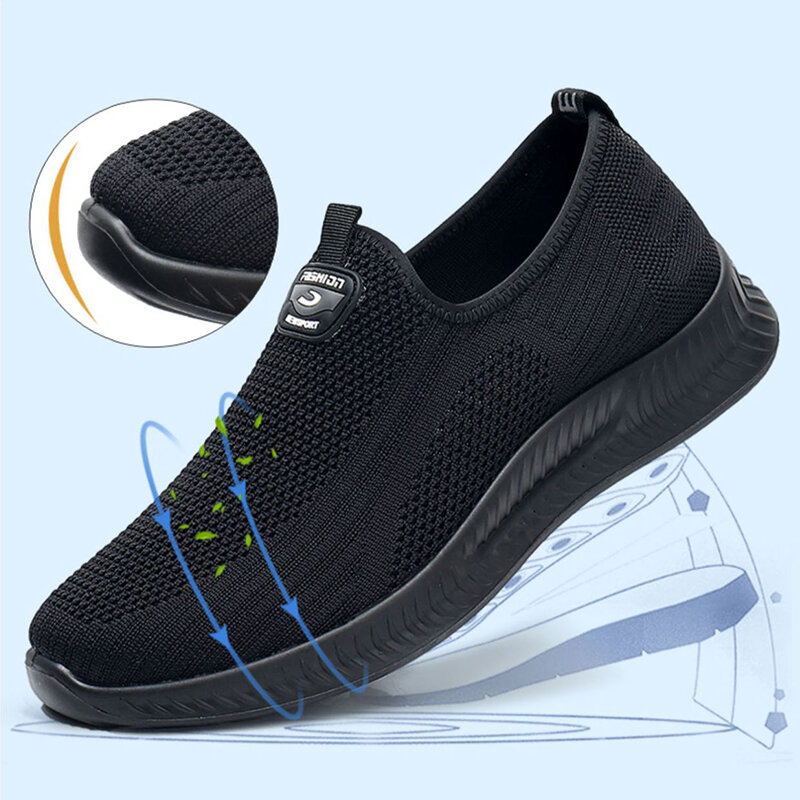 Mens Lightweight Running Shoes Middle-aged and Elderly Non-slip Soft-soled Casual Sports Shoes Spring and Summer Men's Shoes