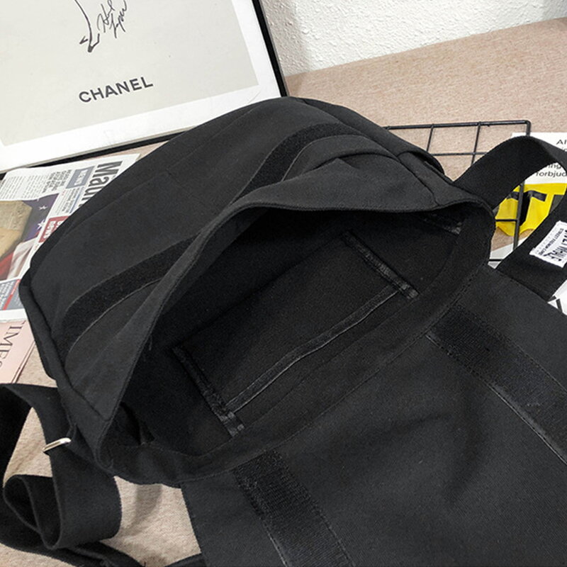 Borsa da viaggio Messenger in tela moda Casual borsa portaoggetti nera serie flamingo borse a tracolla da donna borse a tracolla da uomo all'aperto