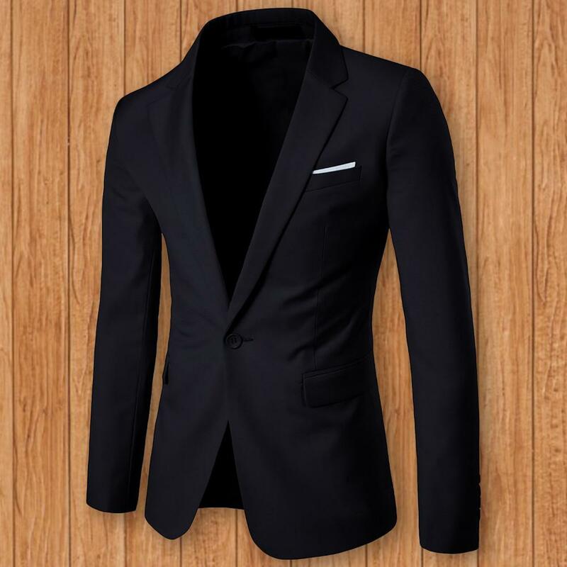 Blazer informal elegante con solapa, Chaqueta de traje de talla grande, abrigo de Color puro con botones