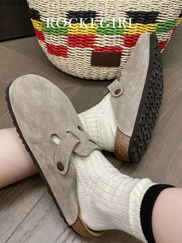Nowy Boston chodaki klapki damskie męskie korkowe sandały damskie zamszowe klapki z sklepienie łukowe buty na plażę