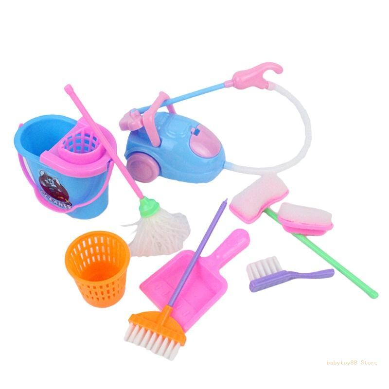 Y4UD 9-częściowe narzędzia do czyszczenia gospodarstwa domowego Zabawki edukacyjne Prezent urodzinowy Zabawki konstrukcyjne
