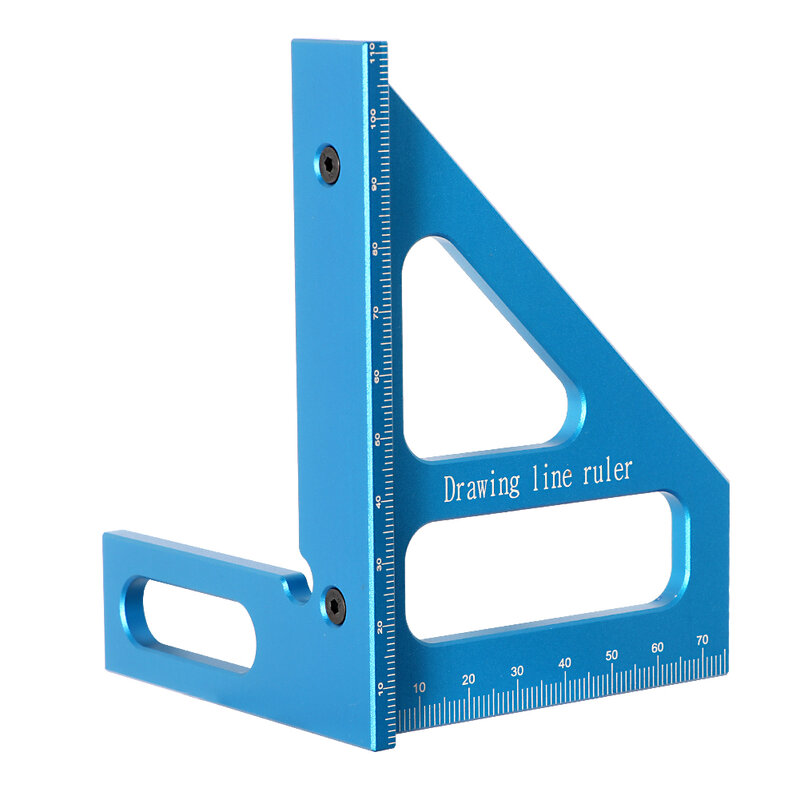 Transportador cuadrado de aleación de aluminio para carpintería, regla triangular de inglete, herramienta de medición de diseño de alta precisión para ingeniero Carpent