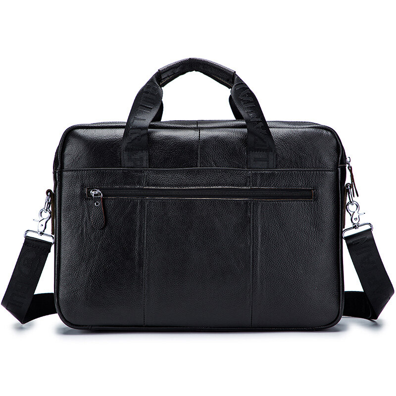 BULLCAPTAIN Men's Bag Genuine Leather Laptoptasche/Aktentasche For 14 Inch Laptop Men's Business Portfolio For Document A4