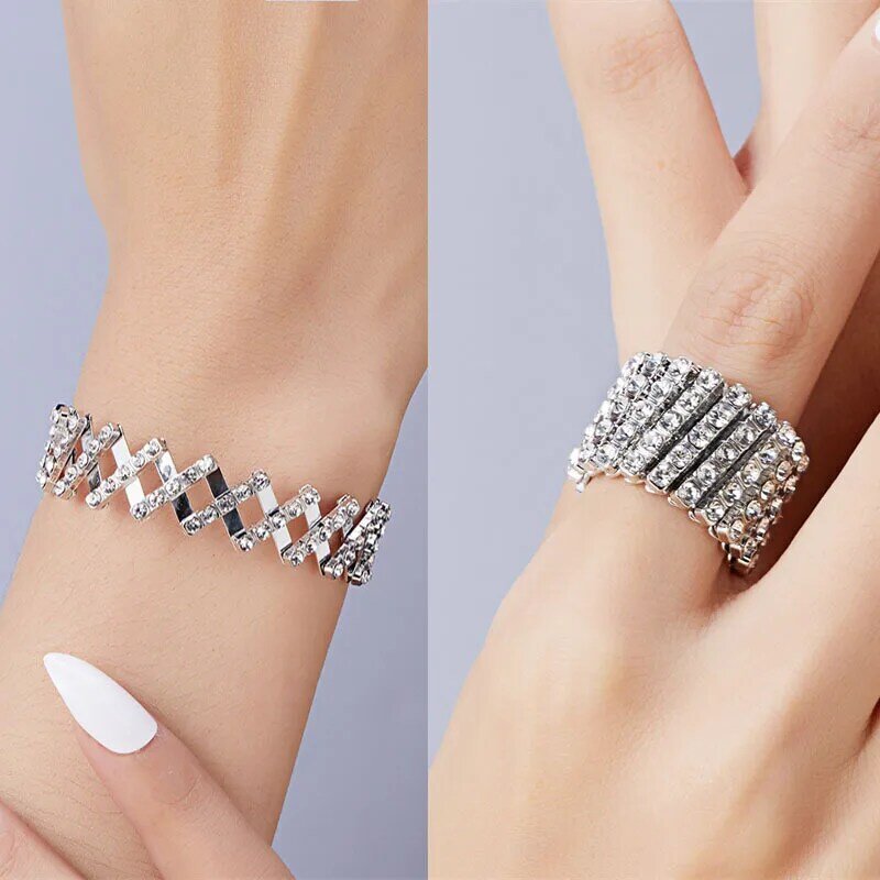 Legenstar Mode Twee Dragen Intrekbare Magische Ring Armband Decompressie Intrekbare Ring Valentijnsdag Cadeau 2024