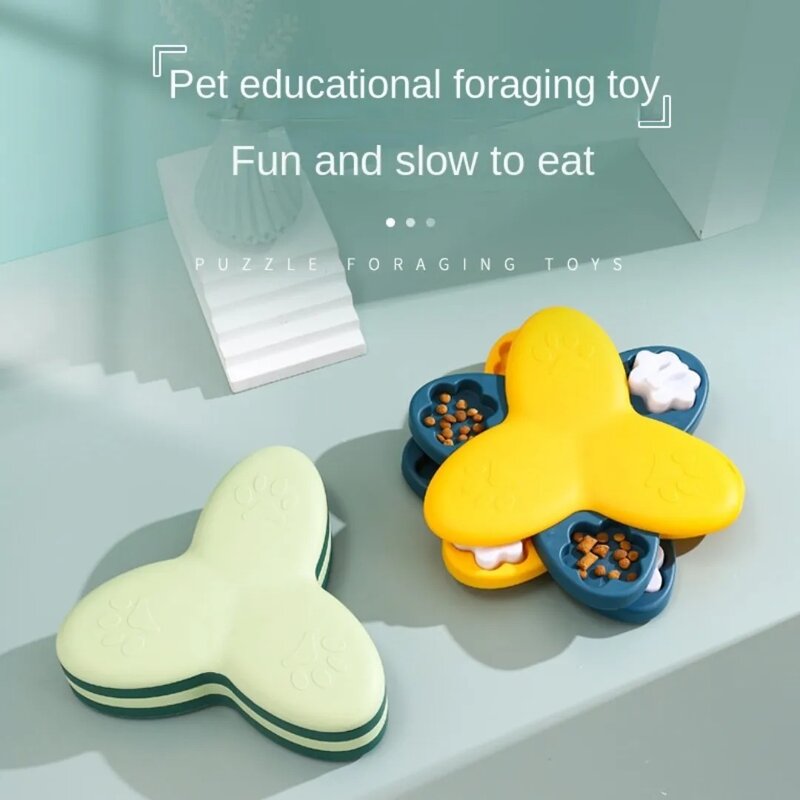 Zabawki-головоломки dla psów Interaktywne zabawki dla psów zapewnia trening IQ Wzbogacenie psychiczne Obrotowy dozownik smakołyków dla szczeniąt Średni duży