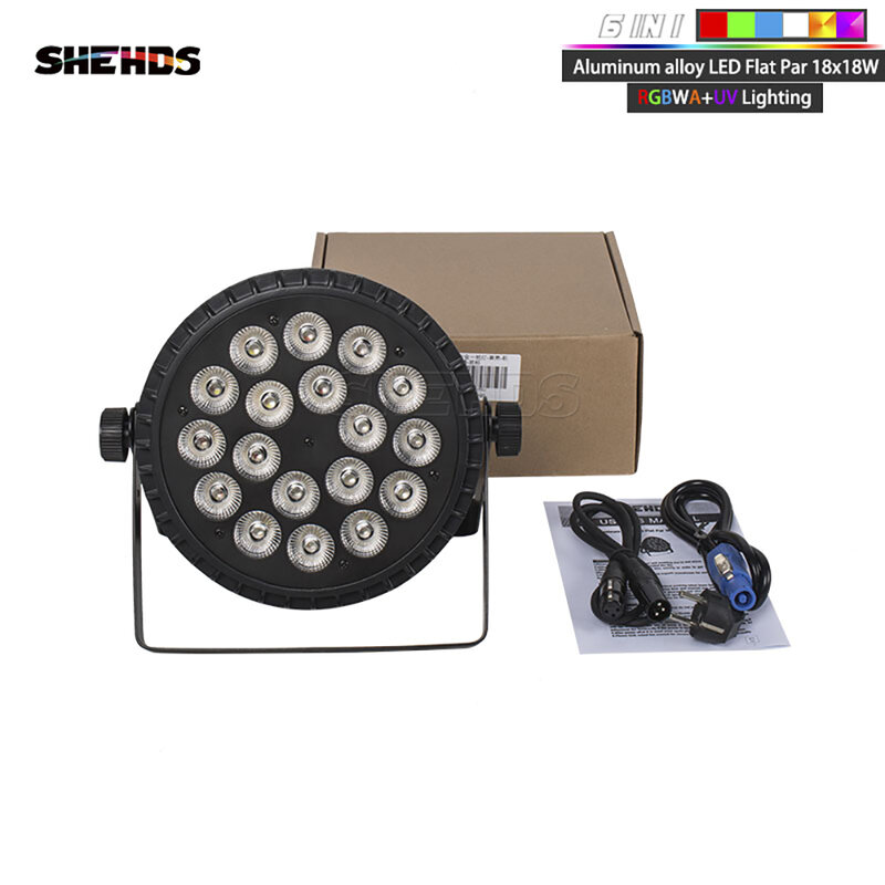 SHEHDS-Refletor LED de alumínio Par, 18x18W, 18x12W, Discoteca, Bar, Iluminação de lavagem de eventos, DJ Bar, Disco Party Stage Lighting