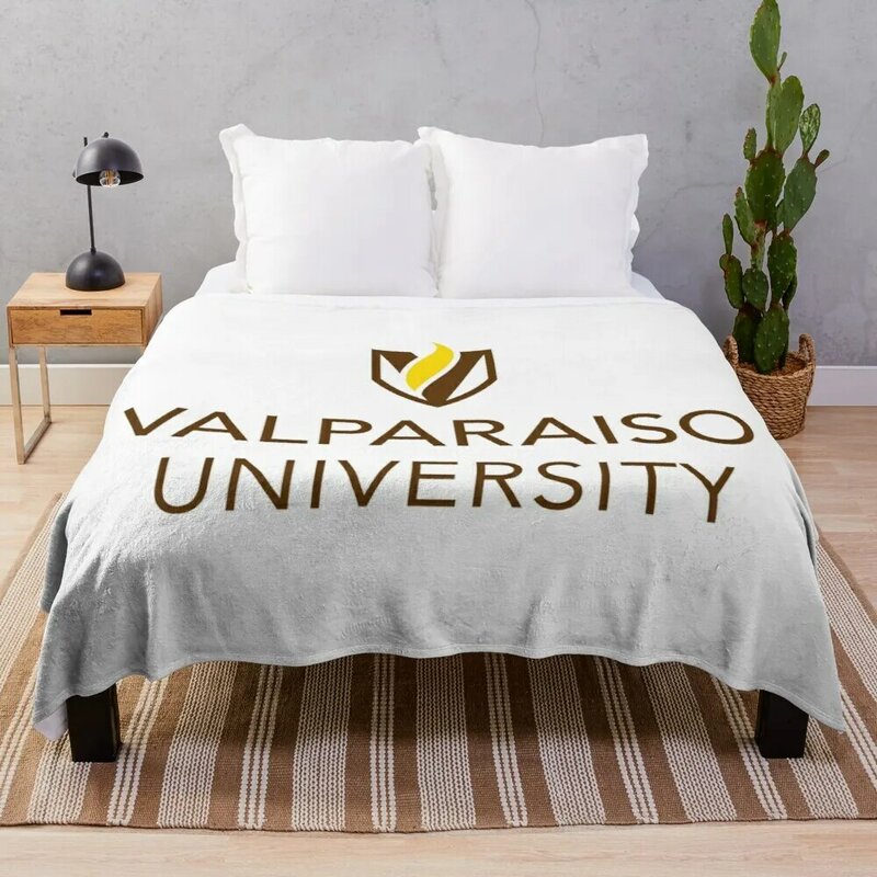 Valparaiso colégio lance cobertor cobertores para cama cobertor de acampamento anti-pilling flanela