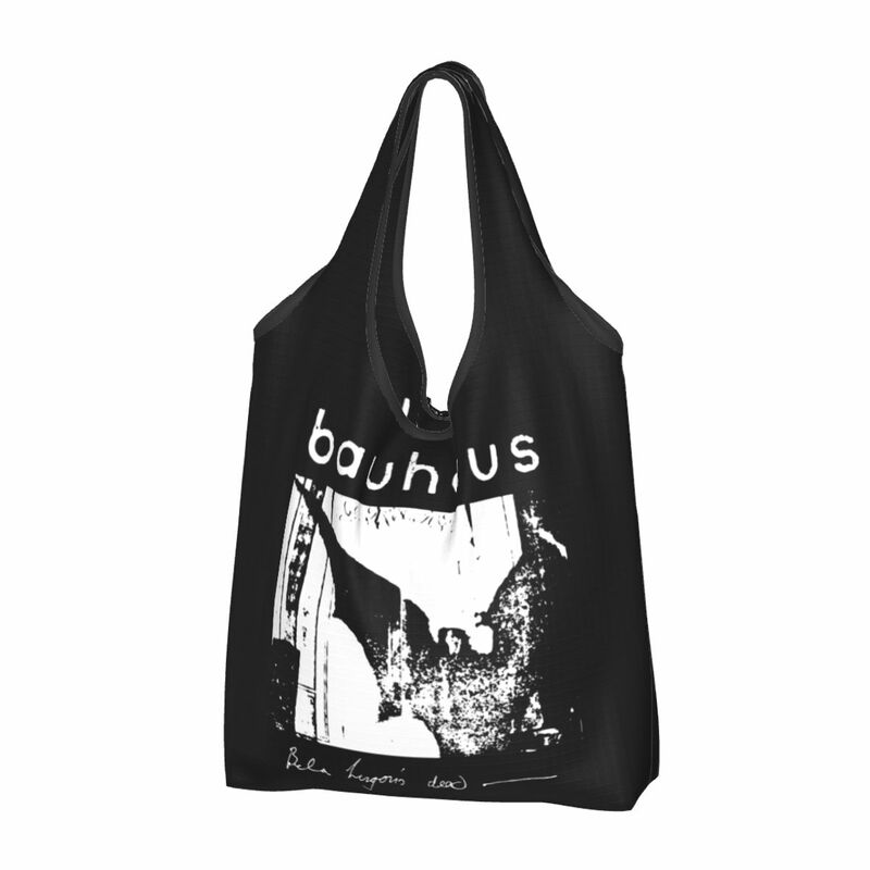 Bauhaus Bela Lugosi's Dead Reutilizáveis Compras Mercearia Bags, Dobrável, Peso Capacidade Punk Eco Bag, Eco-Friendly, Eco-Friendly, 50lb