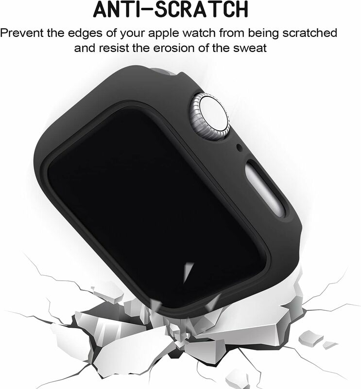 Capa para Apple Watch, 45mm, 41mm, 44mm, 40mm, 42mm, 38mm, acessórios, PC, amortecedor, iWatch Series 8, 7, SE, 6, 5, 4, 3, 9