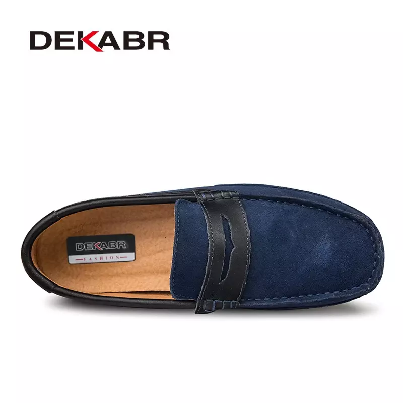 Dekabr-メンズカジュアル通気性シューズ,デザイナーレースフリーモカシン,靴ひもなし,春と夏用