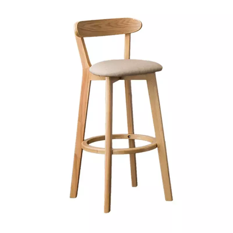 Krzesło barowe z litego drewna-prosta kawiarnia Retro w stylu północnoeuropejskim do sklepów z herbatą krzesło barowe stołek