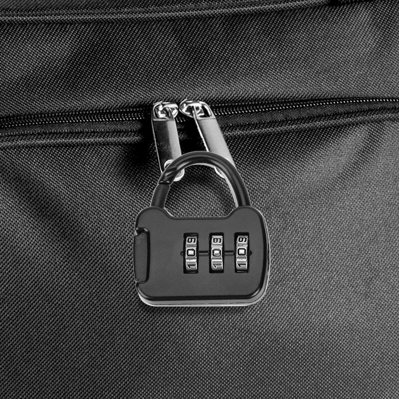 Candado de código portátil de 3 dígitos, candado con combinación de contraseña, Mini estuche de equipaje, candado de mochila para mochila con cierre de viaje