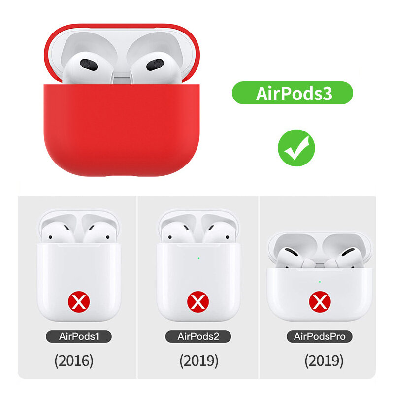 Cho Airpod 3 2021 Ốp Lưng Silicone Mềm Mại Bảo Vệ Ốp Lưng Dễ Thương Tai Nghe Dành Cho Apple Airpods Tai 3rd Thế Hệ Funda Cho airpod 3