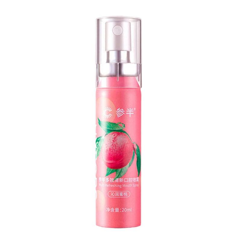Fruity Breath Peach Mint Breath Freshener Spray Halitosis Freshener Refreshing Care Odor Spray 20ml Mouth Liquid Treatment P4T4