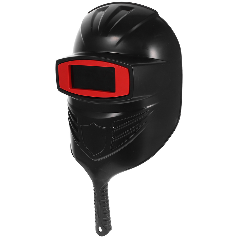 Masker pelindung las, masker wajah plastik muka untuk masker dengan pegangan kacamata genggam