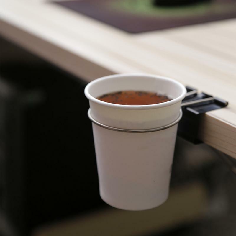 Clip On Cup Holder For Desk Anti-Spill Cup Holders Desk Cup Holder For Home And Workplace Desk Accessories Prevent Water