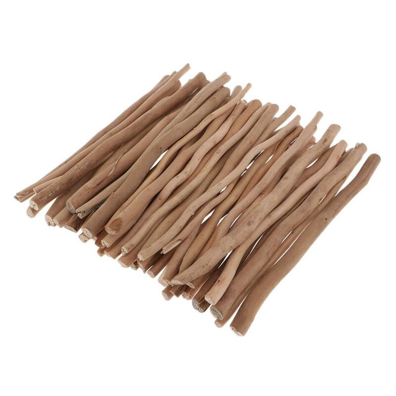 Juego de 50 palos de rama de madera, espiga, madera de deriva, manualidades para el hogar, carpintería