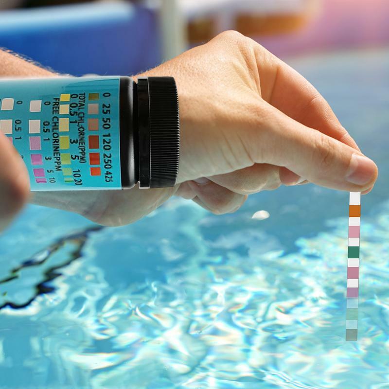 Spa-Teststreifen Spa-und Pool-Streifen für Salzwasser 100-Streifen-Pool-und Spa-Test für pH-Wasserhärte-Testkit für Whirlpool