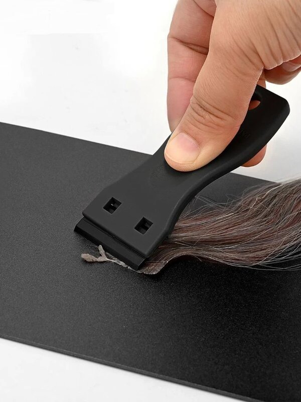 Plastic Scheermeskrabberkit Met 60 Tabs Haarverlengingstape Zelfvervangende Salon Kapperssticker Labelverwijderingsschrapergereedschap