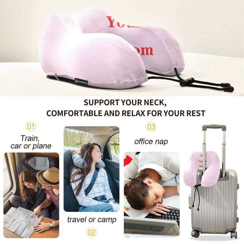 U Shaped Memory Foam Neck Pillows Soft Travel Pillow Massage Neck Pillow Sleeping Airplane Pillow Cervical Healthcare Custom