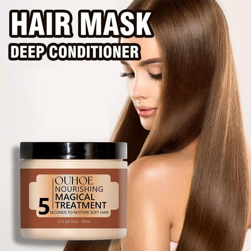 Reparo mágico do condicionador do cabelo, alisamento danificado seco, alisamento, nutritivo, cabelo brilhante, cuidado de ondulação, alisamento, E7l0