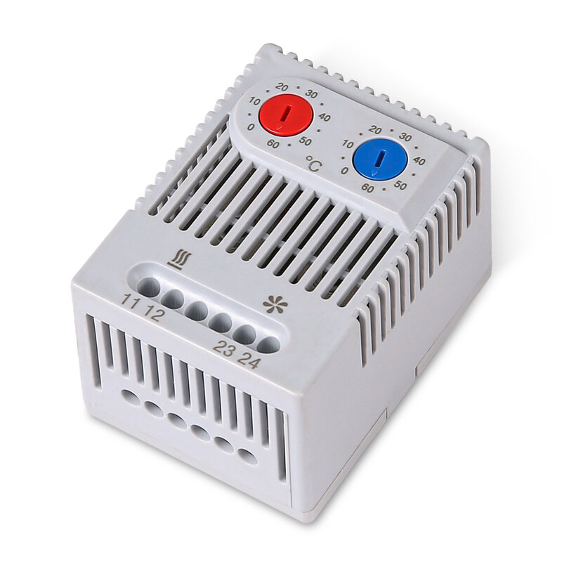 Практичный компактный механический термостатический биметаллический IP20 светло-серый пластиковый терморегулятор