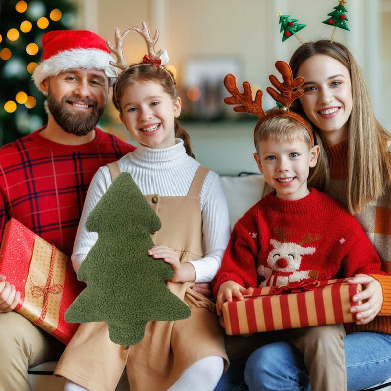 크리스마스 트리 베개 귀여운 던지기 베개 침구 장식, 침실 거실 홈 장식, 겨울 크리스마스 장식 쿠션