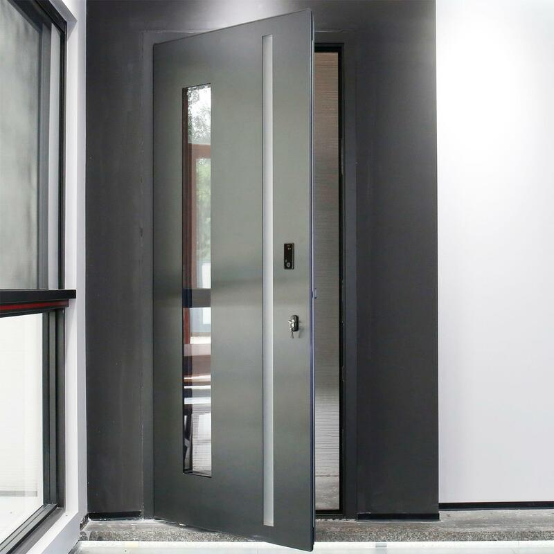 Sixinalu pintu utama mewah grosir pintu pintu keamanan logam pintu masuk Modern Thermal Break aluminium Aloi eksterior pintu depan