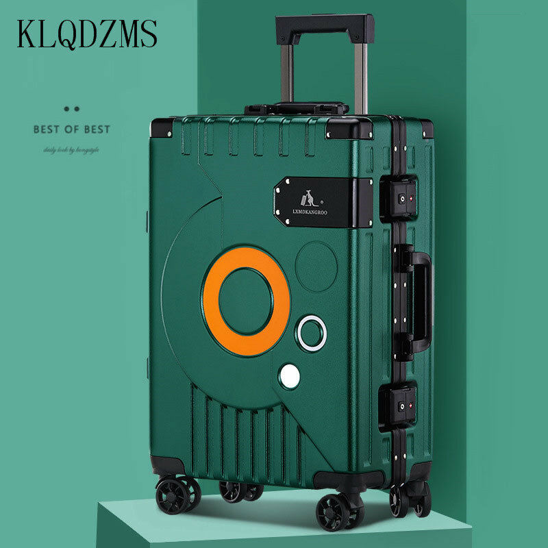 KLQDZMS 20/22/24/26 pollici moda bagagli telaio in alluminio valigia Trolley uomo e donna custodia da imbarco valigia PC su ruote
