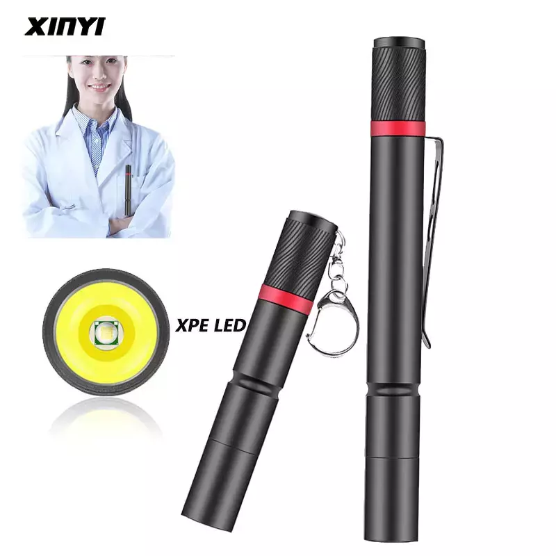 Ultra-light Small LED Flashlight With premium XPE lamp beads Waterproof Pen light Portable light For emergency, camping, outdoor