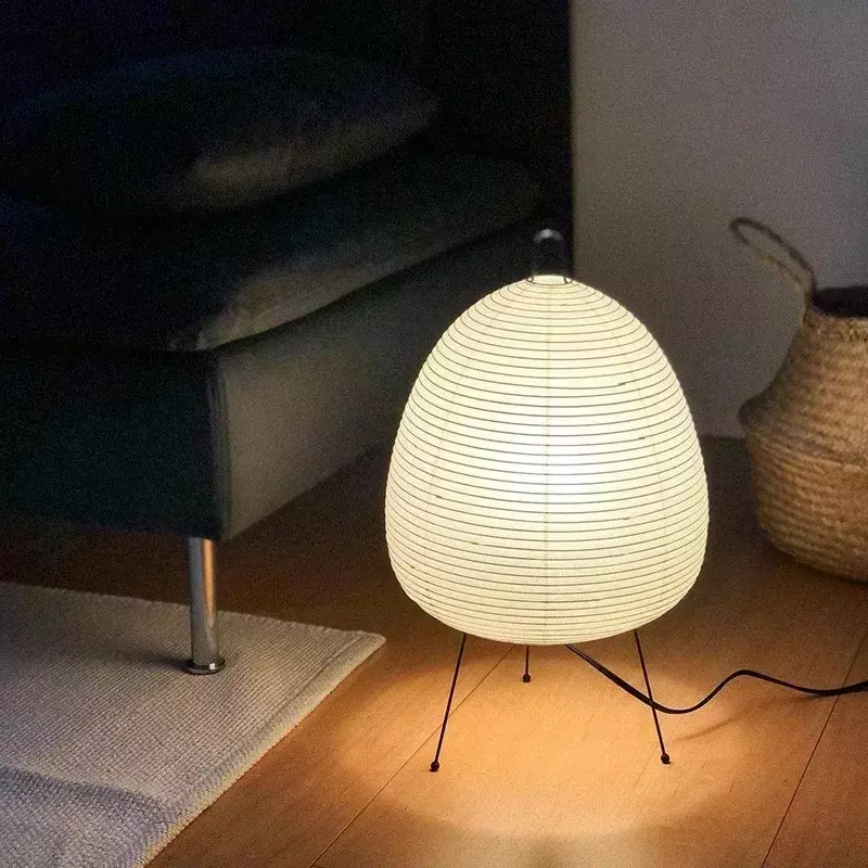 일본 쌀종이 랜턴 LED 테이블 램프, 거실 침실 침대 옆 서재 호텔 홈스테이 아트 크리에이티브 장식, 삼각대 플로어 램프