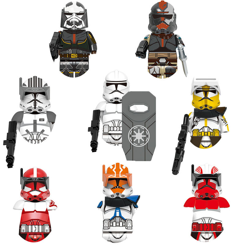 Blocos de construção Star Wars para menino, Mini Robot Figura Toy, Montagem de tijolos de boneca, presente de aniversário, brinquedos quentes, G0117